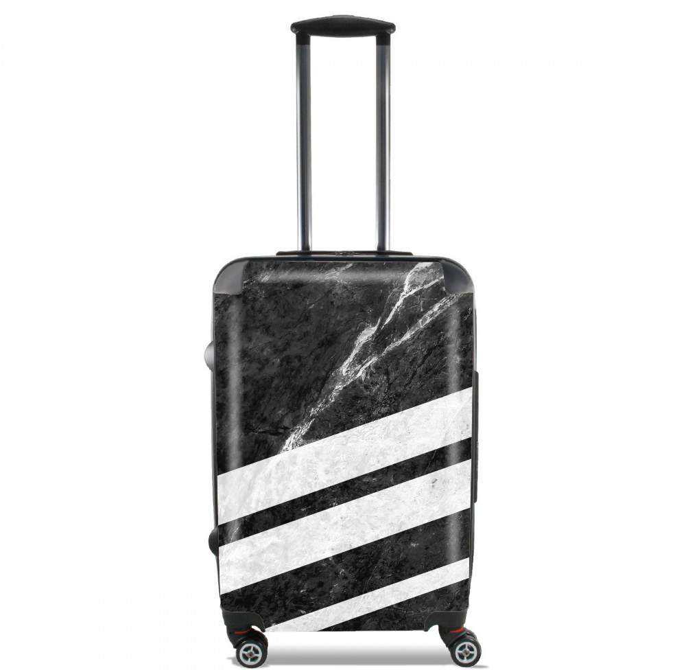 Black Striped Marble für Kabinengröße Koffer