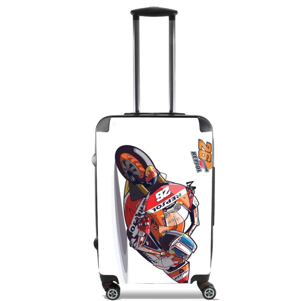 Dani Pedrosa Moto GP Cartoon Art für Kabinengröße Koffer