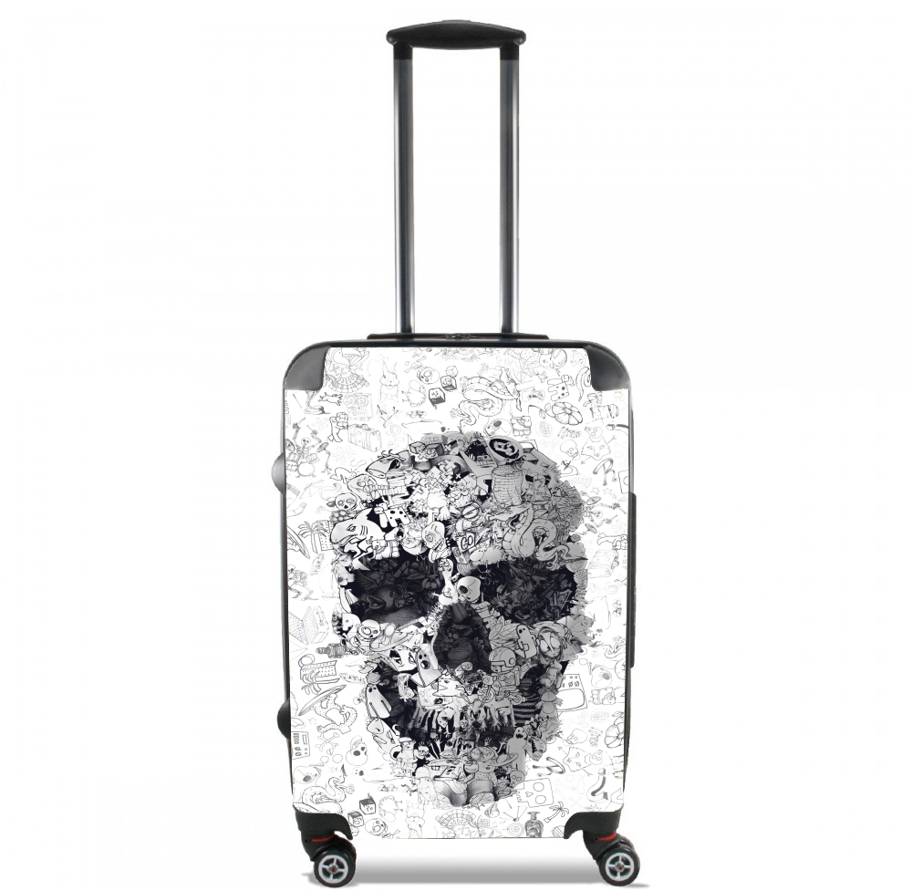 Doodle Skull für Kabinengröße Koffer