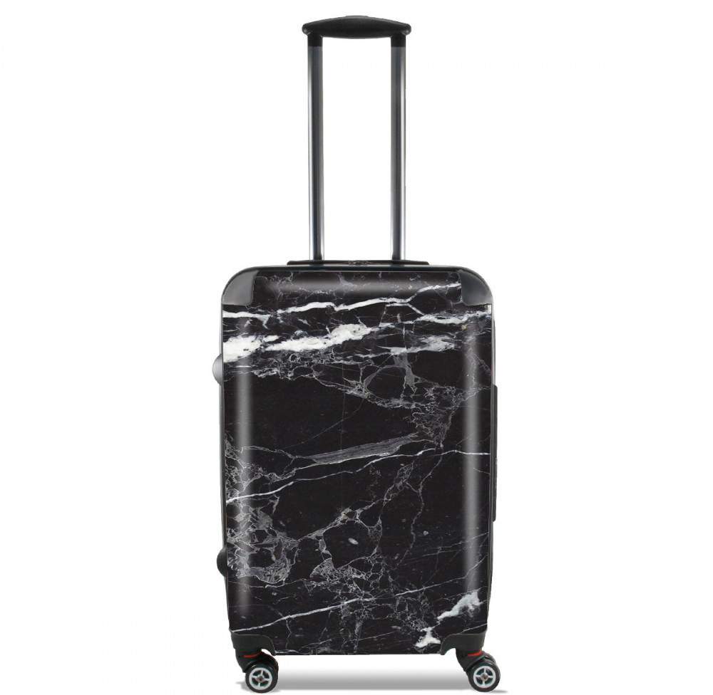 Initiale Marble Black Elegance für Kabinengröße Koffer