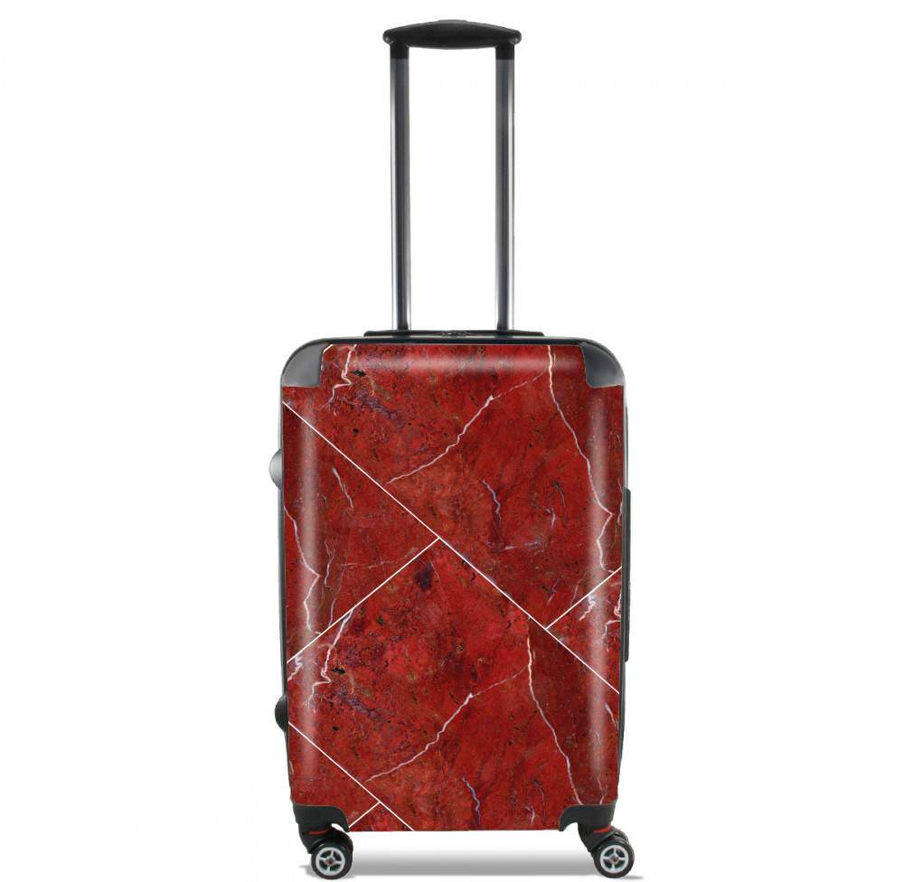Minimal Marble Red für Kabinengröße Koffer