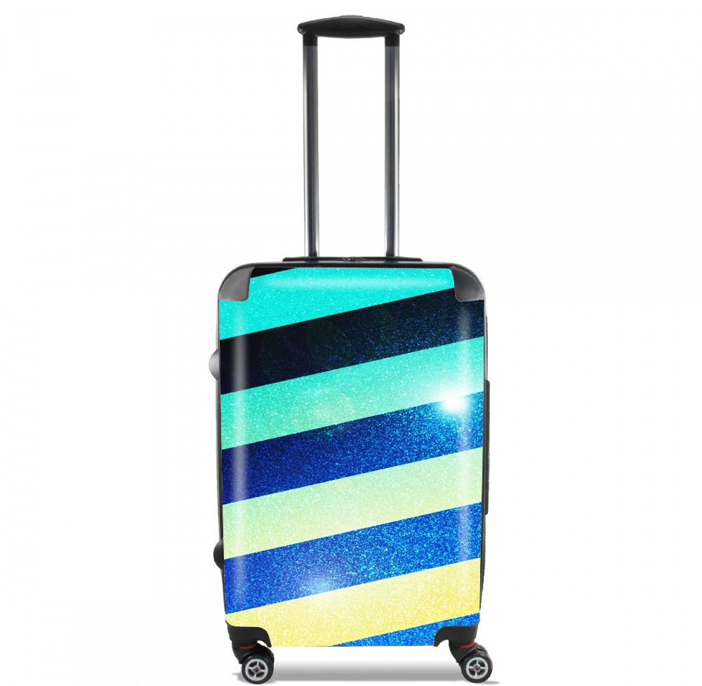 Striped Colorful Glitter für Kabinengröße Koffer