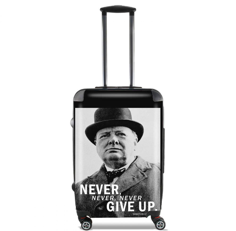 Winston Churcill Never Give UP für Kabinengröße Koffer